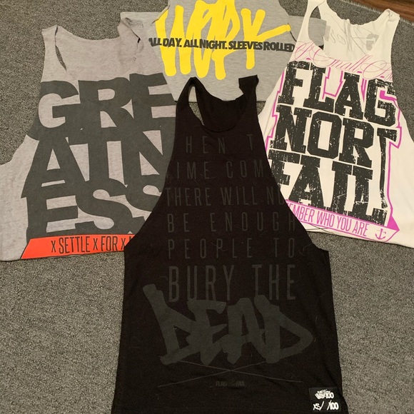 -SOLD-Bundle of Flag Nor Fail Tanks - Picture 1 of 2
